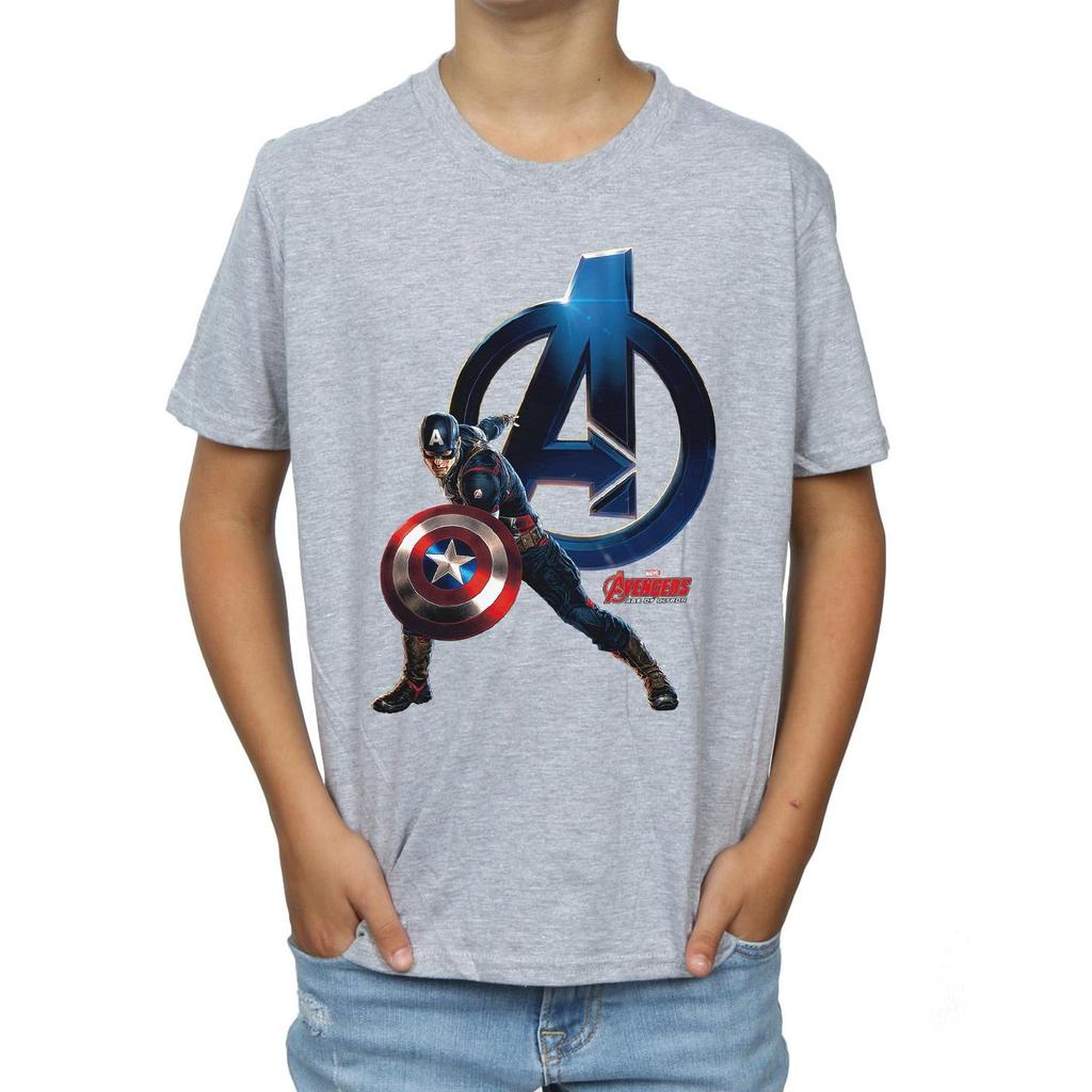 Marvel Boys Captain America Pose T-Shirt