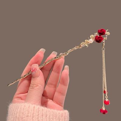 2 шт. Кисточка Палочка для волос Китайский Ханфу Аксессуары для волос Фея Вставка Заколка Палочка Антикварные Украшения для пучка волос для девочек