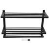 3 Tier Black Space Aluminum WallMounted Towel Holder Rack Hanger Bathroom Organizer Accessories