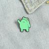 Cute Cartoon Frog Brooch - Creative Gesture Shape, Enamel Pin Badge