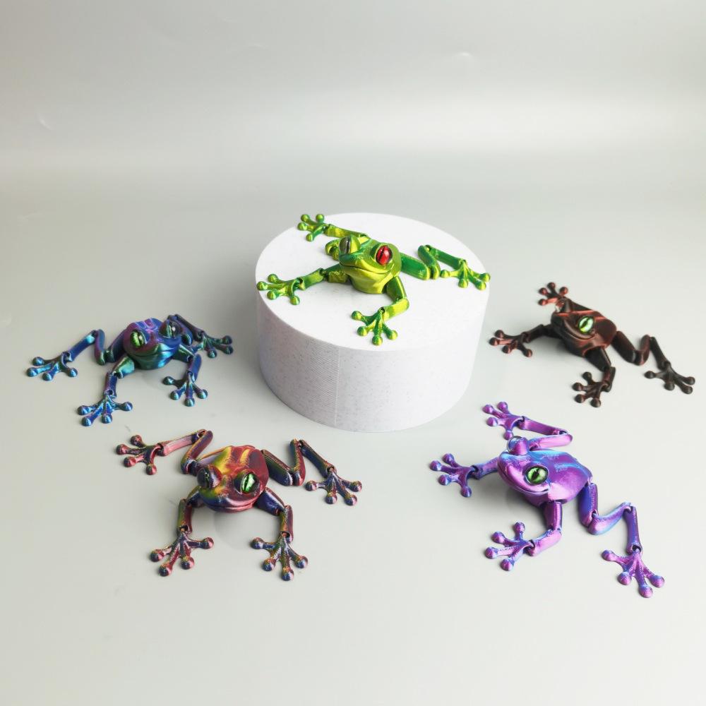 Реалистичная 3D-игрушка-лягушка с подвижными суставами - Настольное украшение и предмет коллекционирования