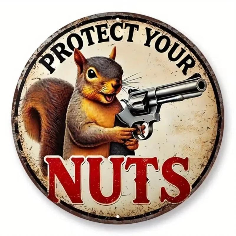 Witch Broom Halloween Sign, Round Aluminum Wall Plaque 20x20cm