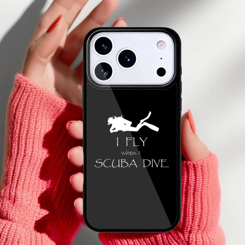 Scuba Diver Underwater Diving soft Phone Case for iPhone 17 Air 16e 15 14 13 Pro Max Back Cover for 12 11 Pro Coque