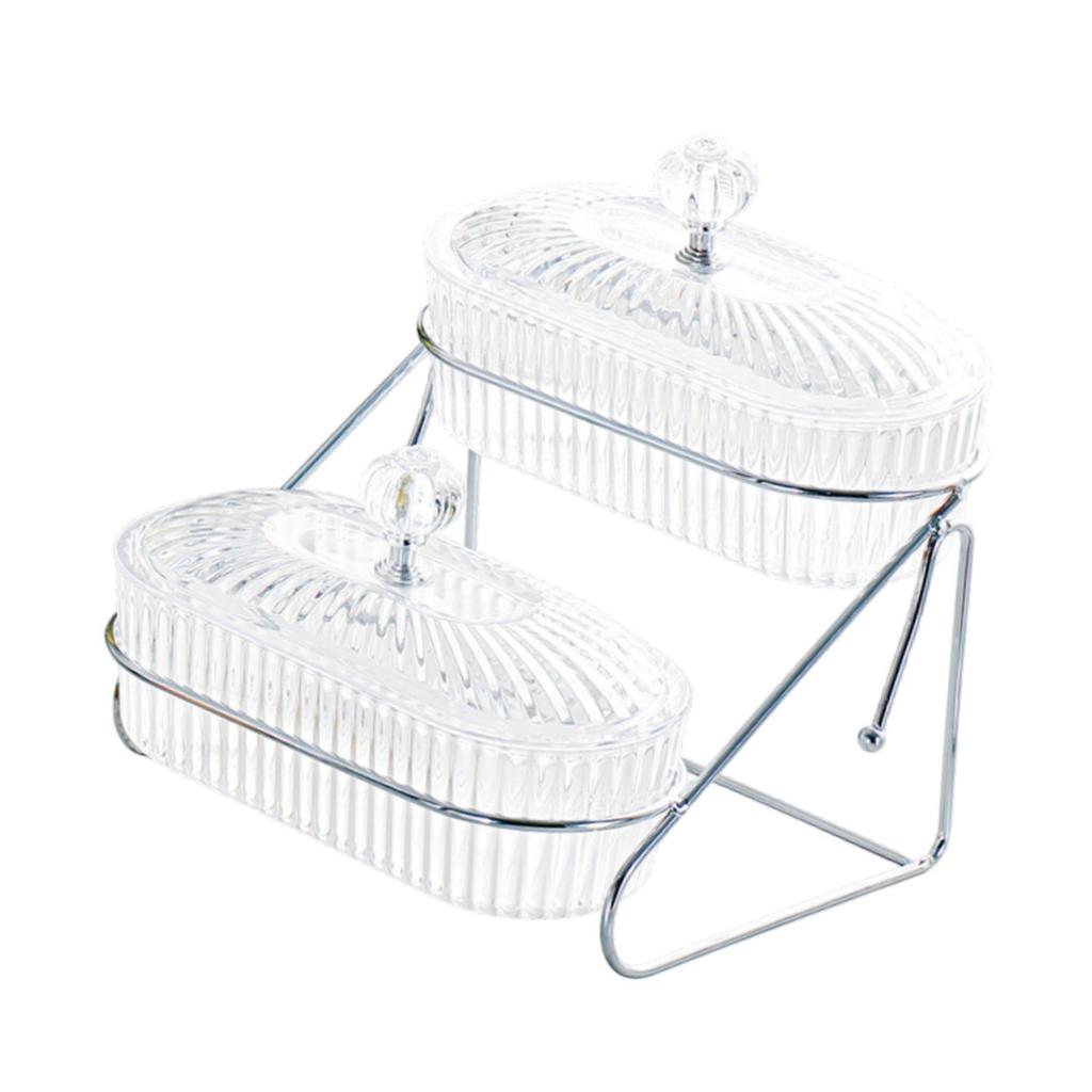 Fruit Bowl Dried Fruits Tray with Lid Decoration with Rack Appetizer Tray Salad