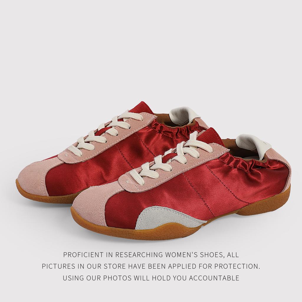 Sheepskin Version~ Leather German Training Shoes Women'S Forrest Gump Shoes Flat Ballet Shoes Super Fire Leather Silver Fashion Casual Shoes