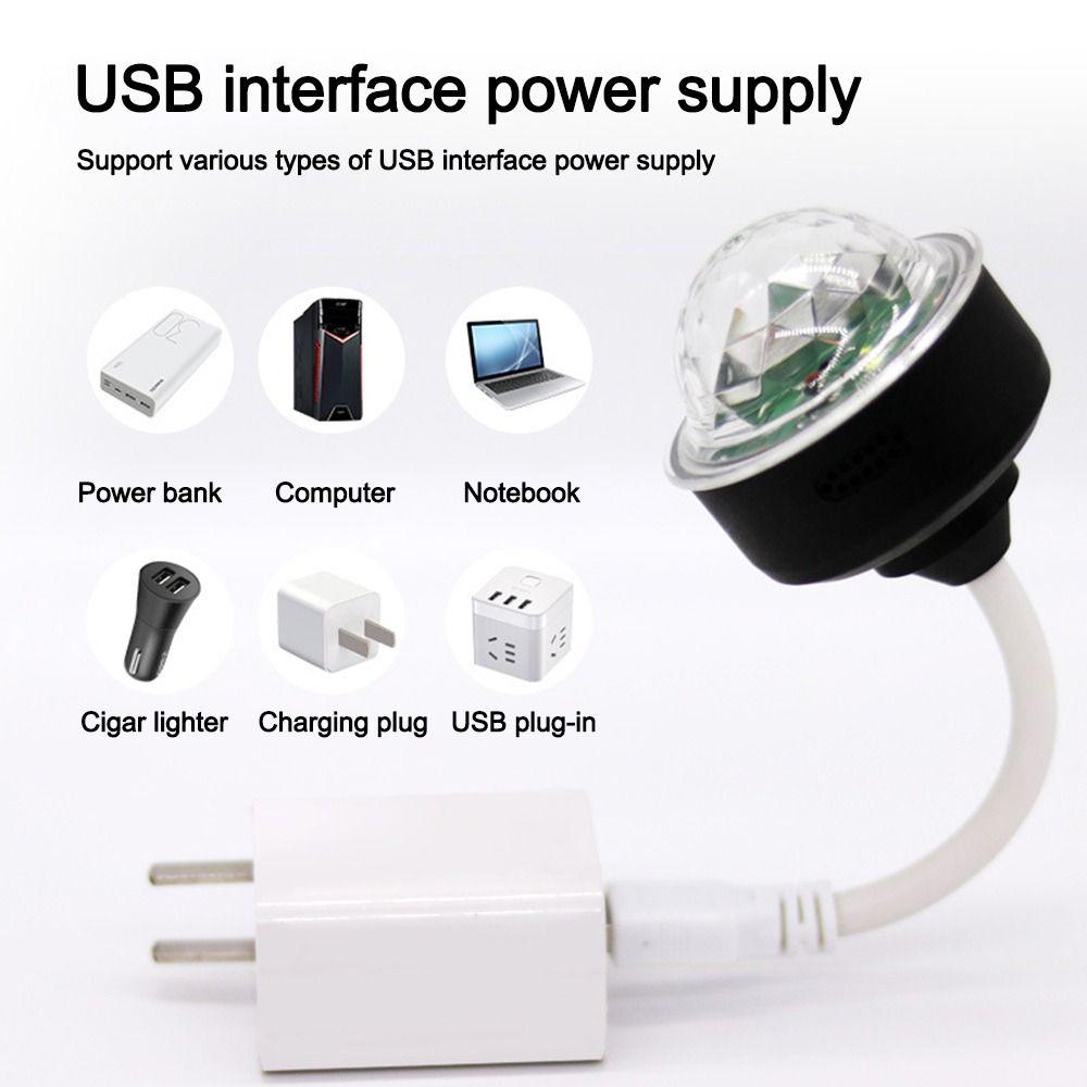 Красочный диско-шар, вечеринка, свет, USB RGB, сценическое освещение, романтический светодиодный проектор, украшение для вечеринки