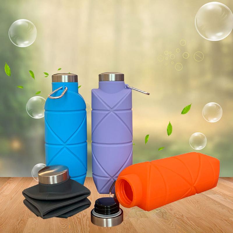 Складная бутылка для воды, многоразовая силиконовая чашка для воды без BPA, складная дорожная бутылка для воды для фитнеса, кемпинга, походов, спо