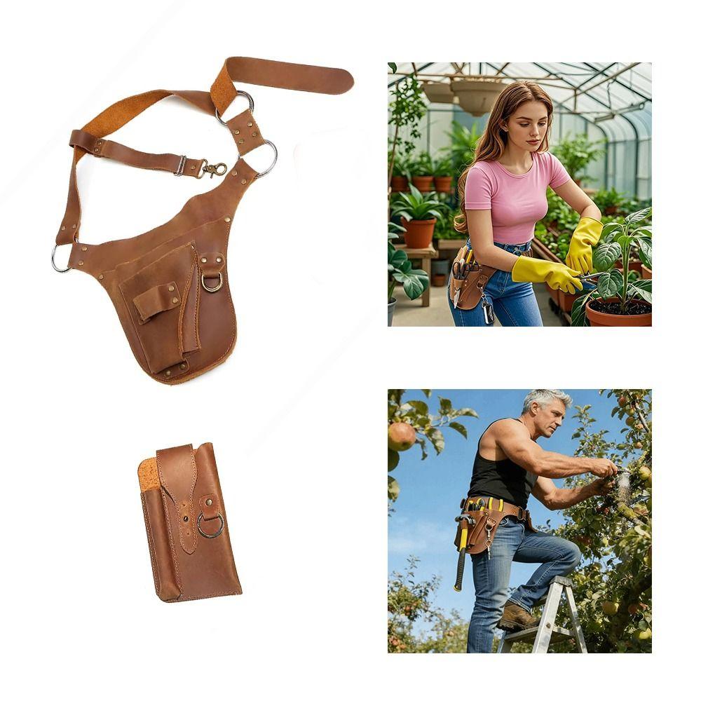 Rivet Decor Tool Pouch Punk Style Hip Bag Florist Tool Utility Belt Outdoor Activities
