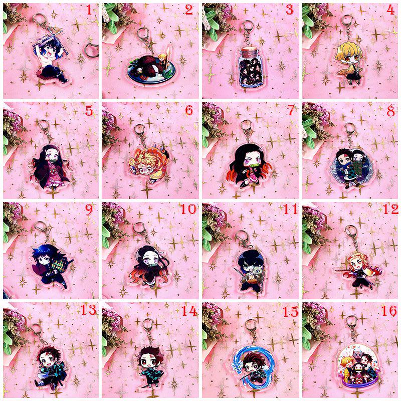 Прочный и прозрачный акриловый брелок Demon Slayer для фанатов Kimetsu No Yaiba