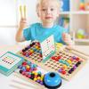 Wooden Early Childhood Children'S Test Tube Clip Beads Color Cognition Parent-Child Interaction Exercise Hand-Eye Coordination Educational Toys
