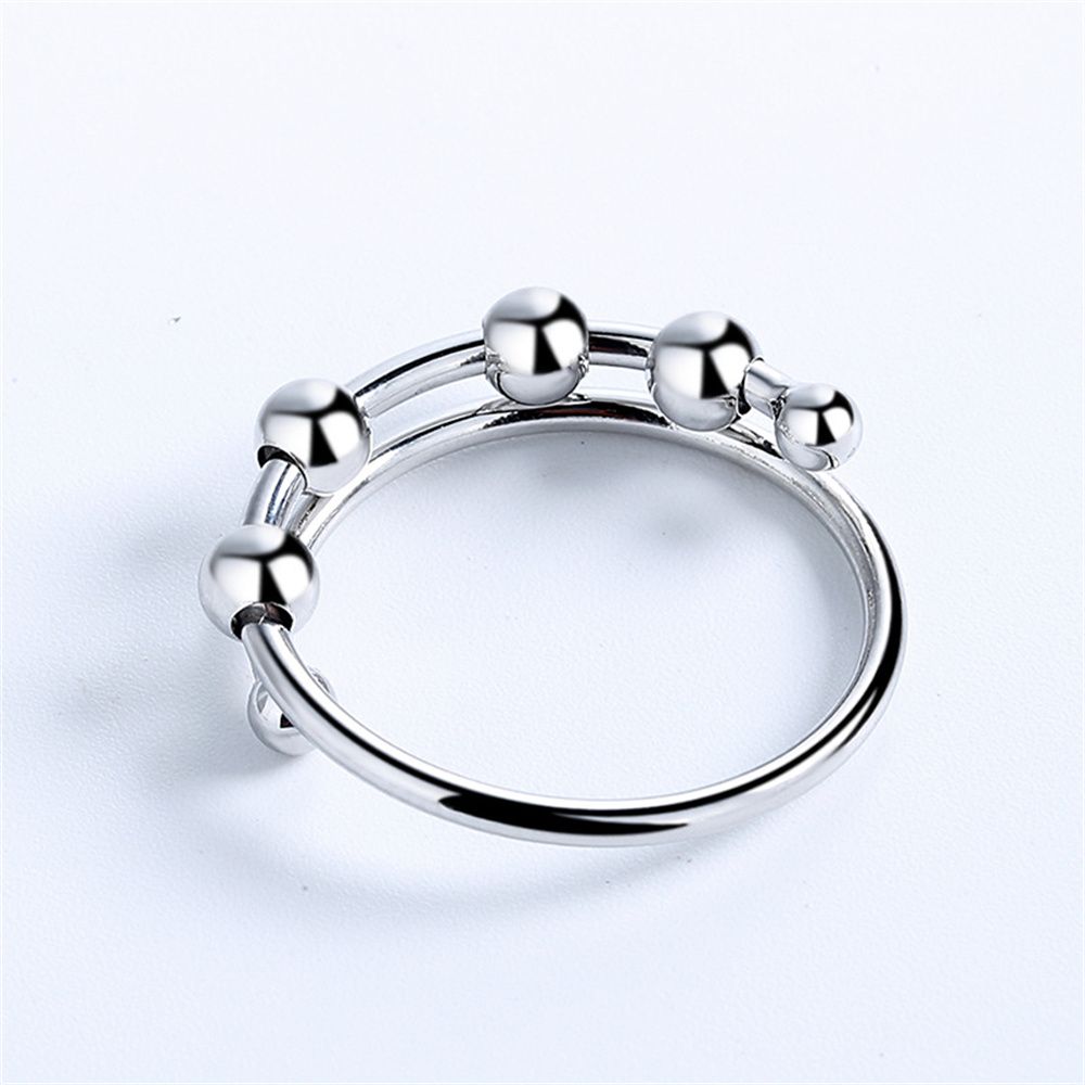 Men Rotate Jewlery Anxiety Ring Toy Antistress Anxiety Ring Fidget Beads Rings Fidget Spinner Toys
