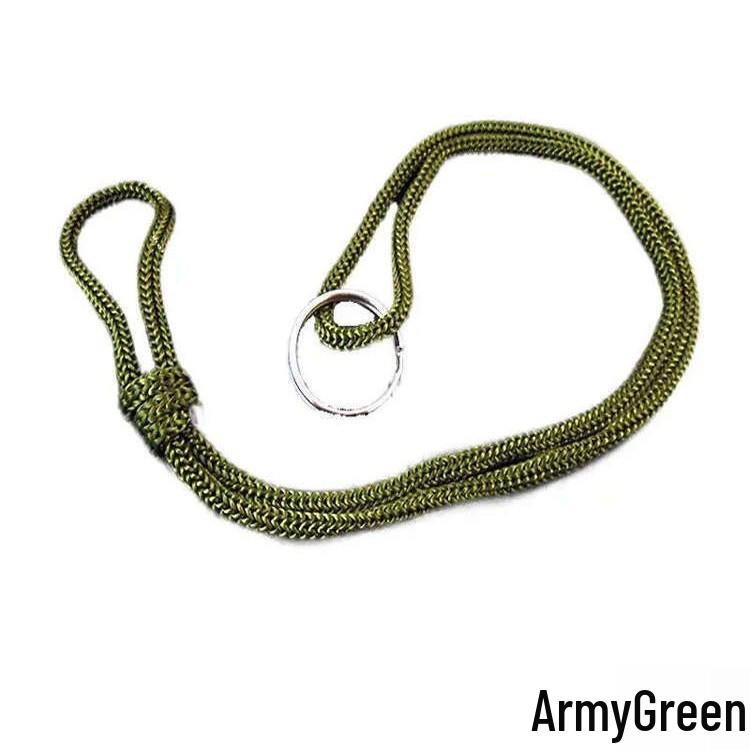 Прочный плетеный нейлоновый ремешок для ключей со стальной пряжкой