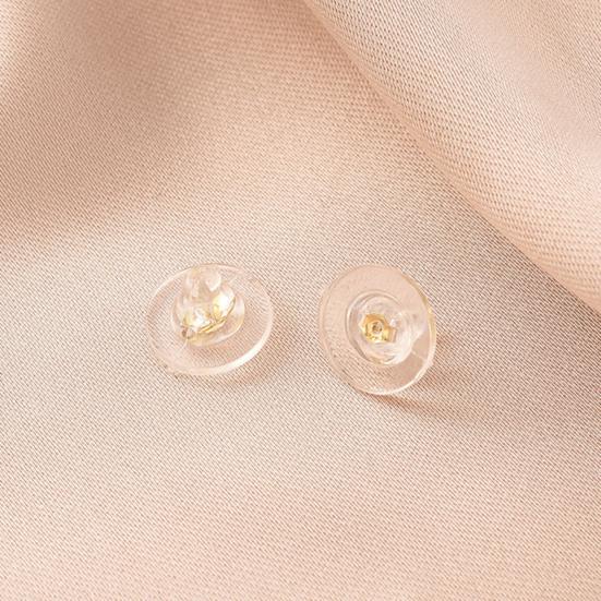 10Pcs Silicone Earring Backs Hypoallergenic Soft Clear Earring Backs Replacements Nickel Lead Free Double Safety Locking Earring Backs