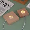 5/6/7/8/9/10Cm Led Solid Wood Lamp Square Night Light Usb Lamps Holder Diy Lights Holder Desktop Ornaments Decorative Lamp