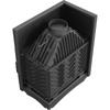 Cast iron fireplace KRATKI OLIWIA DECO left 16 kW Ø 200