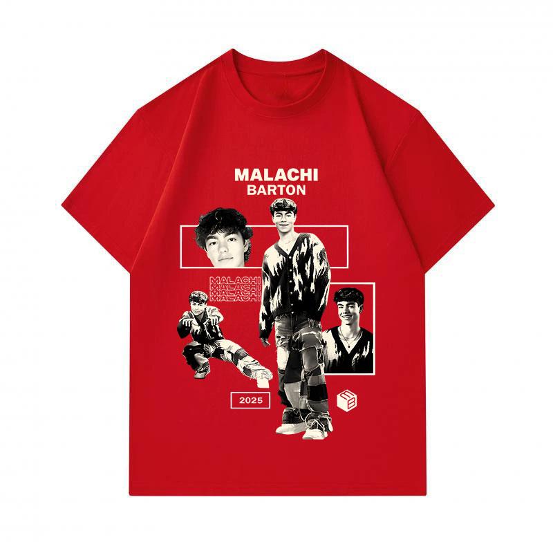 Men 100% Cotton Crew Neck Short Sleeve T-Shirt, Malachi Barton Retro Vintage Graphic Print Casual Comfortable Daily Wear Tee For 2025 Street Fashion L
