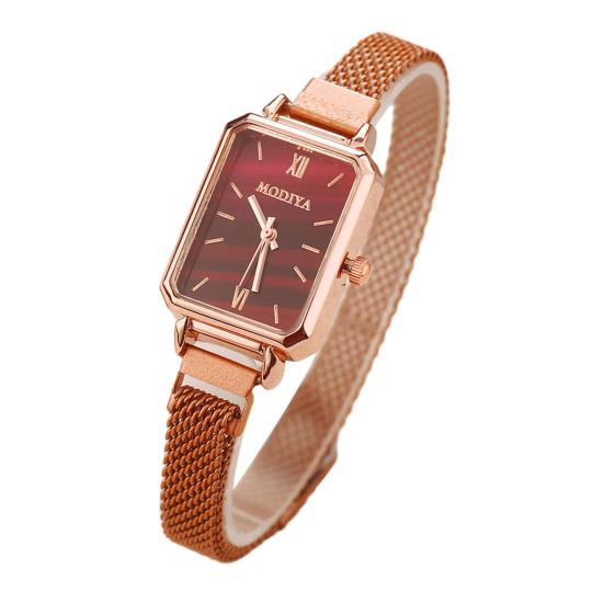 Женские часы с продолговатым циферблатом, кварцевый механизм, изысканный указатель, высокая точность, украшение без задержки, легкие женские наручные часы