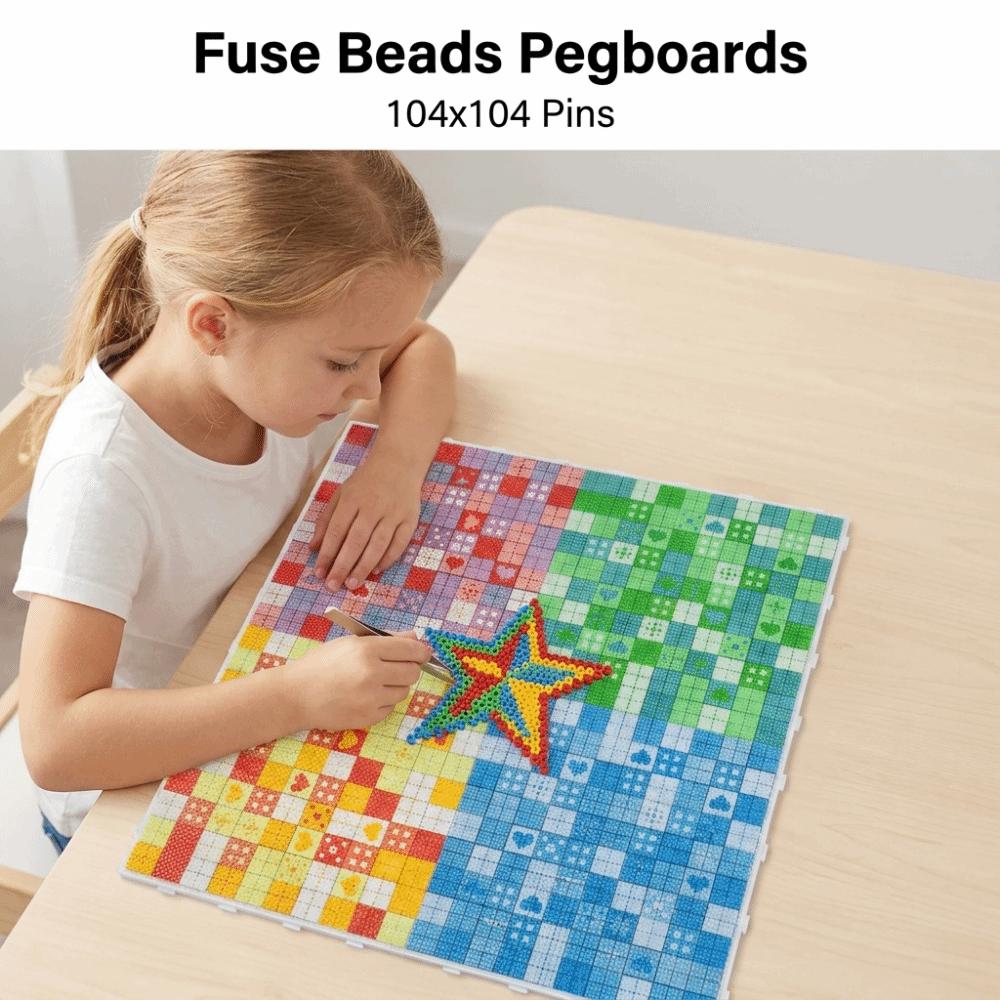 78x78/104x104Pins Fuse Beads Pegboards 2.6mm Beads Fuse Beads Boards Educational Toys