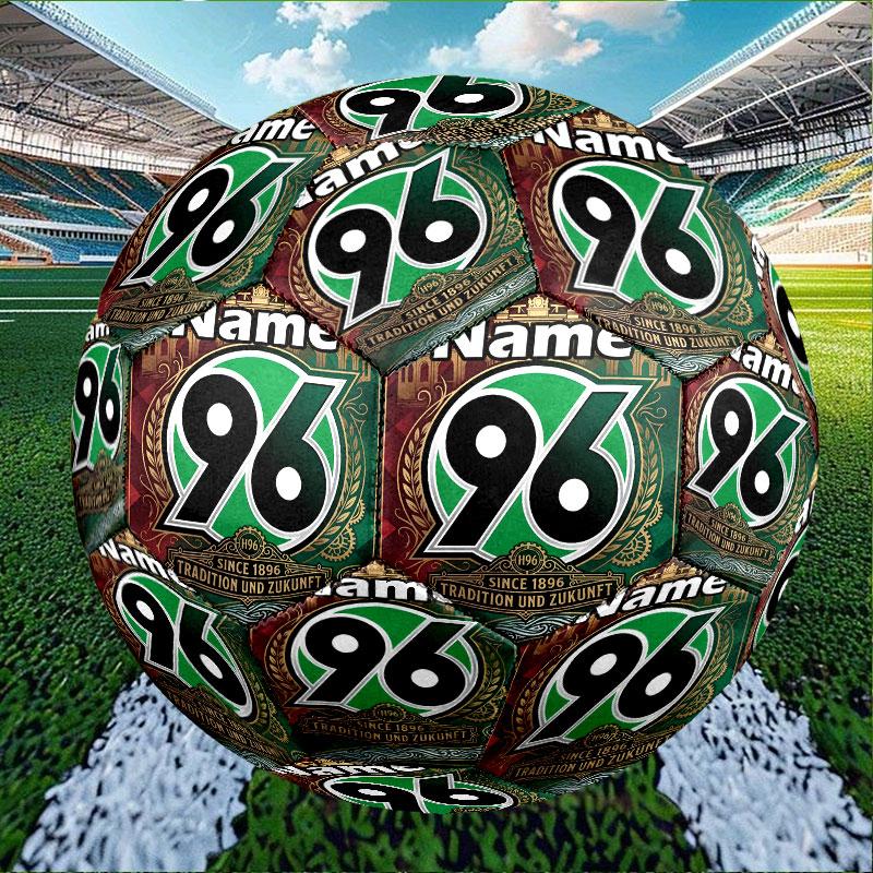 Custom Name Personalized Hannover 96 Football Print Size 5 Soccer Ball Training & Match Football, for Team, Kicking, Gift for Football Enthusiasts