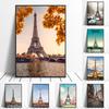 Paris Eiffel Tower Four Seasons Poster Famous French Landscape Oil Painting Modern Home Furnishings