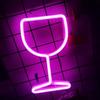 LED Neon Light Novel Fancy Light LOVE Wine Glass Butterfly Flamingo Note Shape Lights Internet Celebrity Holiday Decorative Lamp