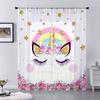 Cartoon Unicorn Tulle Curtain For Living Room Bedroom Decor Star Floral Rainbow Sheer Curtains Room Kitchen Window Treatment