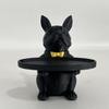 French Bulldog Statue Tray Organizer for Keys Candy Jewelry Earrings Modern Art Dining Table
