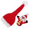 Red Baby Photography Props Hat Doll Handcrafted Newborn Christmas Santa Claus Photo Props