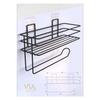 Adhesive Shelf Roll Paper Towel Holder Napkin Holder Towel Paper Holder Black Bathroom Kitchen Organizer Shelf