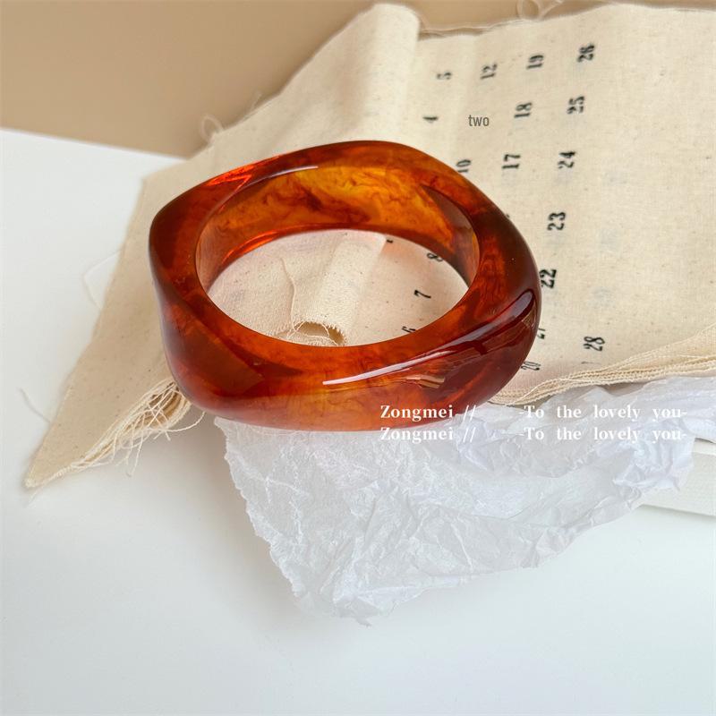 Цветной геометрический браслет из смолы макарон для девочек