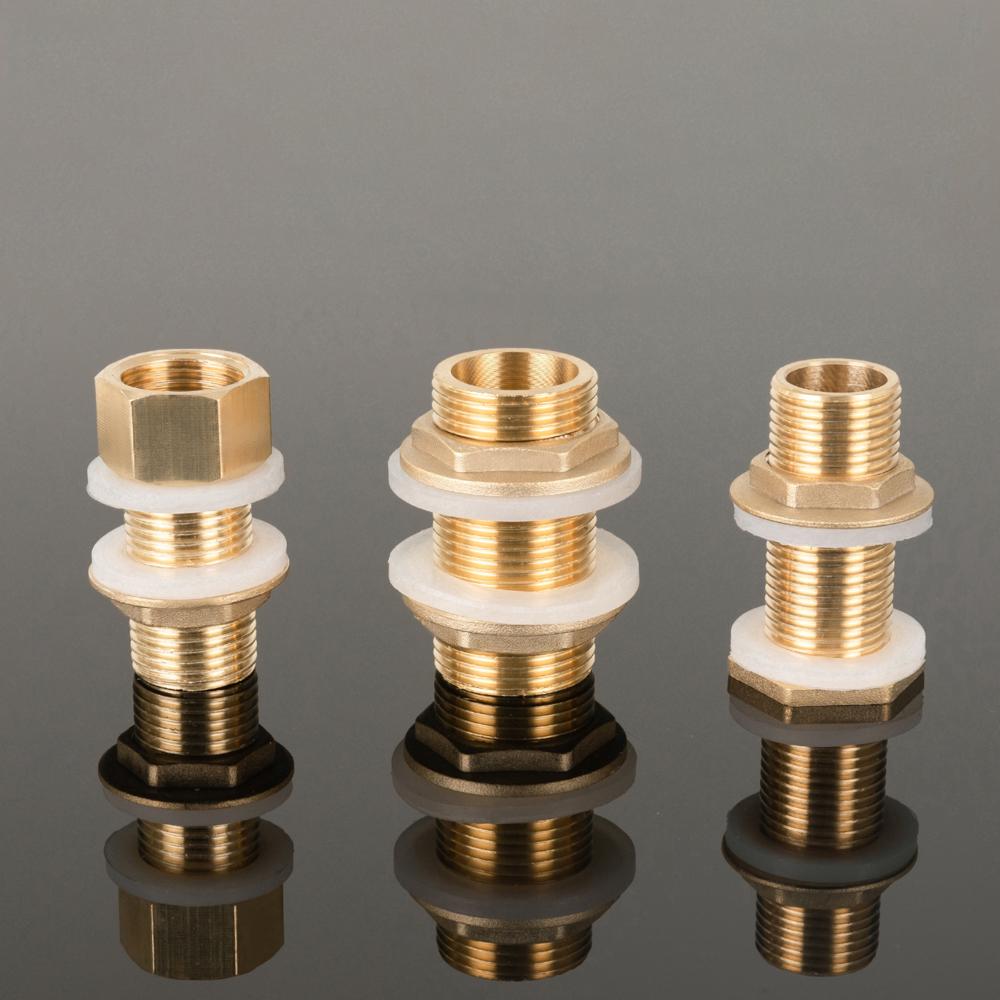 1/2" 1/4" Brass Water Tank Connector Silicone Gasket Copper Pipe Fish Tank Coupling Joint Garden Irrigation Pipe Hose Adapter Fuel System Fittings7