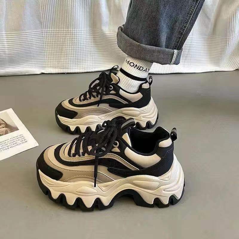 Женские модные кроссовки весна осень новые кроссовки для бега на открытом воздухе нескользящие износостойкие повседневные туфли кроссовки на платформе