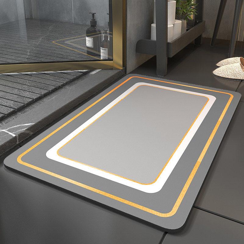 Qiqijia Household Diatomaceous Earth Mat, Bathroom Non-Slip Mat, Doorway Absorbent Mat, Quick-Drying Bathroom Foot Mat for Washroom Entrance