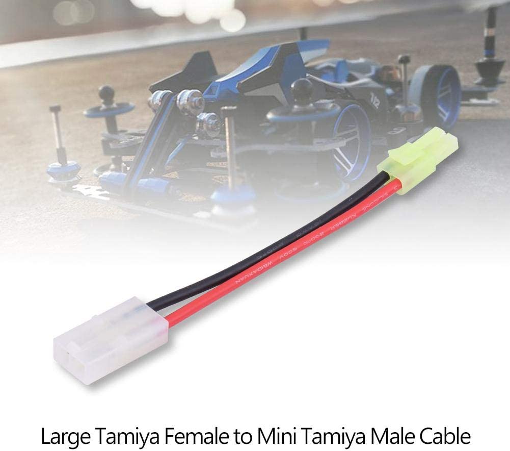 Tamiya Adapter Cable 16AWG 13cm | Large Female To Mini Male | Silicone Insulation | Compact & Lightweight | 9g