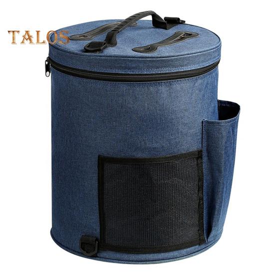 Большая сумка для хранения пряжи. Отверстие на молнии. Сохраняет аккуратность. Прочные швы. Отличные аксессуары для вязания. Чехол с карманами. Хозяйственные товары.