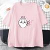 Kawaii Print Chiikawa T Shirt Womens T-Shirt Street Breathable Short Sleeve Fashion Casual Clothes Summer 100% CottonTshirts Unisex T-shirt