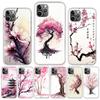 Силиконовый чехол для телефона с изображением цветущей вишни для iPhone 17 16 16E 15 Pro Max 14 Plus 11 13 Mini 12 7 8 SE Air 17Pro Защитный корпус F