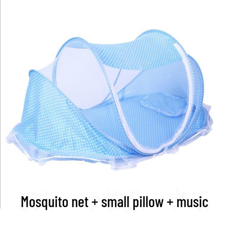 Комплект детской кроватки с москитной сеткой, спальным ковриком и подушкой (0-3 года)