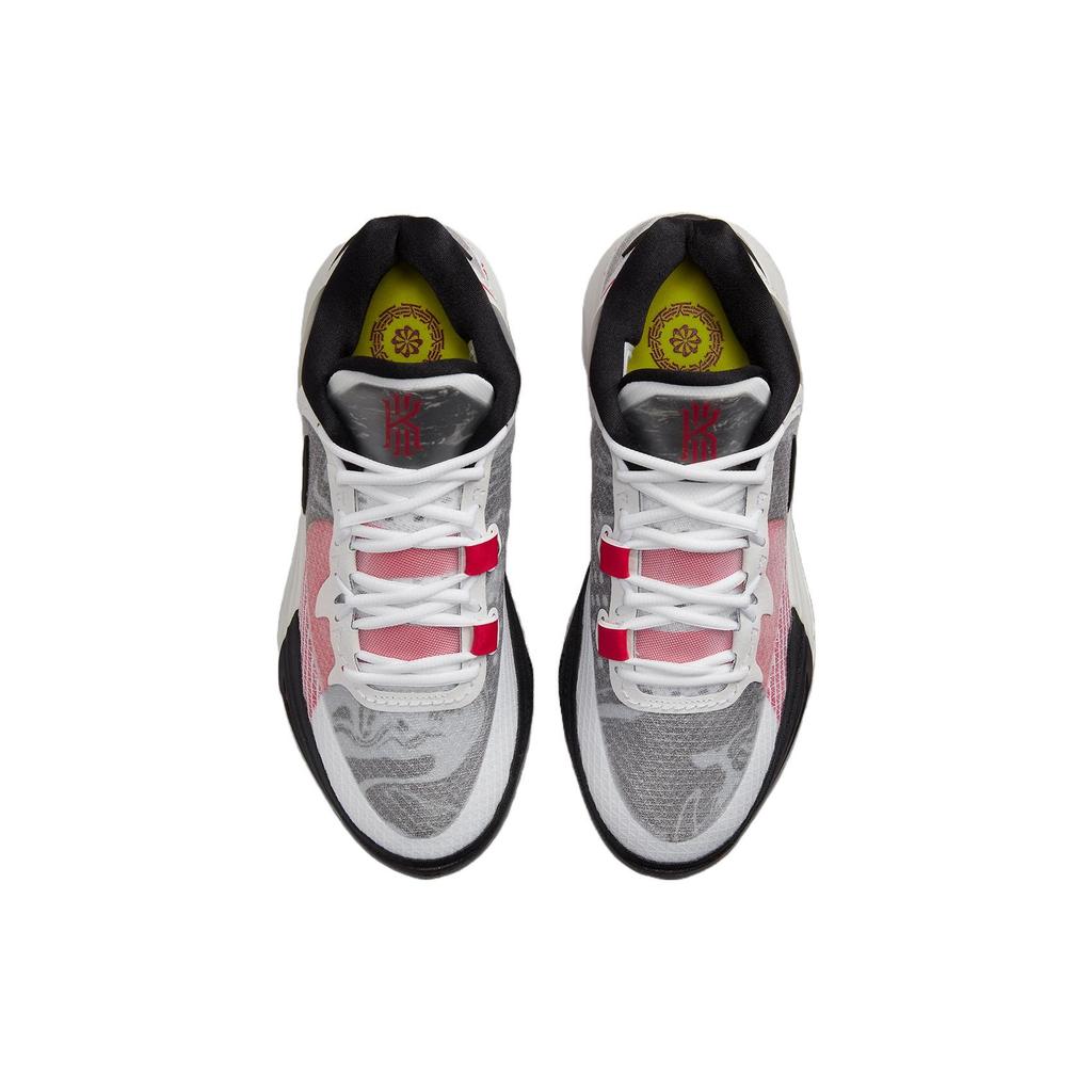 Nike Kyrie 8 White University Red Unisex Sneakers Black Wolf-Grey DJ6017-100