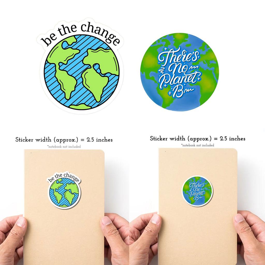 Набор из 40 шт. Наклейки Земля Декаль для Бутылок с Водой Ноутбука Велосипеда Холодильника Съемные Наклейки на Бутылки с Водой