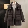 Autumn Winter Thicken Warm Parka Women Casual Sweety Solid Color Big Pocket Loose Hooded Coat Jackets Outwear