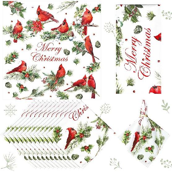 12 Pcs Eucalyptus Greenery Cloth Napkins 20"x20" Washable Dinner Tea Party Napkins for Kitchen Party Wedding Restaurant Indoor Outdoor Botanical