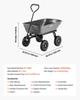 Garden Dump Cart, 181 kg Poly Dump Cart, Garden Carts Dumps Wagon with 90° Quick-Dumps Mechanism, 180° Swivel Wheels, 270° Flexible Rotating Bearings,