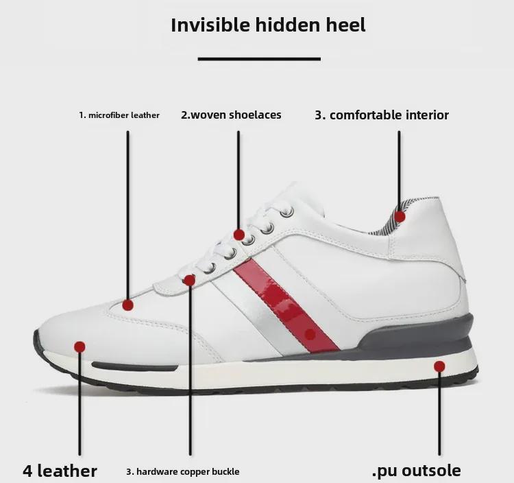 Мужские 8 см дышащие повседневные летние сетчатые кроссовки, увеличивающие рост