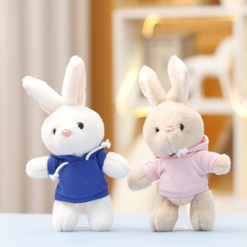 Hoodie Bunny Plush Keychain Toy Doll Cute Gift For Kids And Backpack Decoration