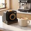 Coffee Decoration Accessories 3D Printed Latte Art Camera, Manual Powder Printer with Handheld Stencil Machine Template Cards, Cocoa Cinnamon