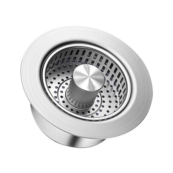 Stainless Steel Sink Drain Strainer Quick Drainage Anti-Clogging Food Catcher Basket Universal Press-Type Filter Sink Plugs for Kitchen