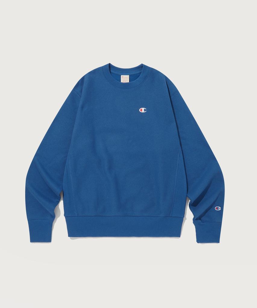 Champion Толстовка с обратной вязкой и логотипом C, обычный синий