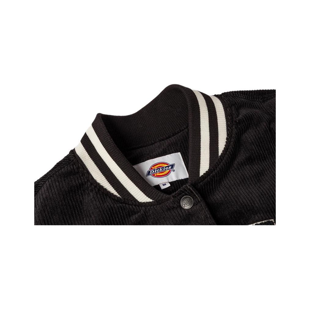 Dickies Свободная хлопковая куртка с трикотажными манжетами из вельвета Женские куртки Черный DK0A87H8