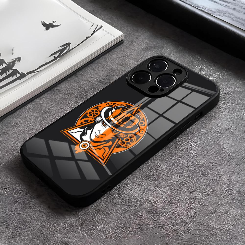 Чехол для телефона «Заводной апельсин» для iPhone 17 15 Pro Max 12 16 14 Plus 11 13 Pro X XR XS 7 8 Plus SE Стеклянная крышка